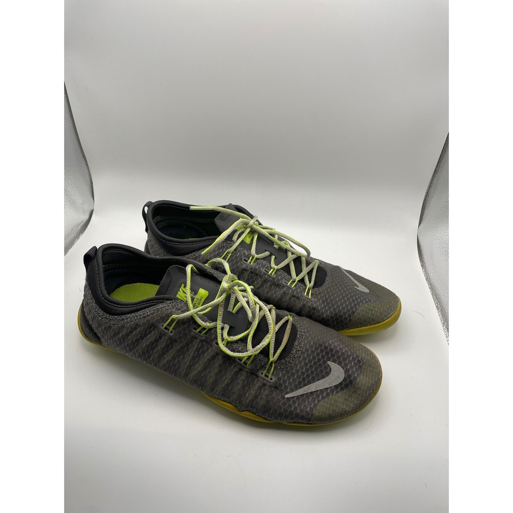 Nike Free 1.0 Cross Bionic Training Shoes Women Gray Neon‎ Yellow Lace Size 8.5